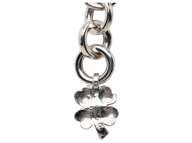 Collana con pendente Chanel Silver CC Brass Strass Argento - vista 3