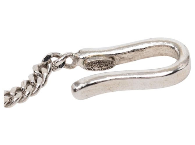 Collana con pendente Chanel Silver CC Brass Strass Argento - vista 5