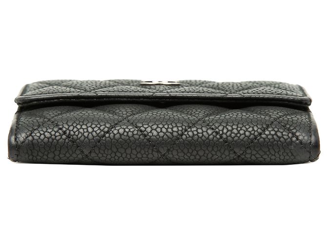 Porta-cartões Chanel Black CC matelassê em caviar Preto - vista 3