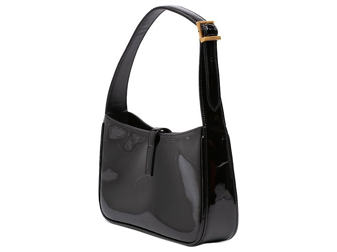 Saint Laurent Mini Le 5 a 7 in vernice nero - vista 2