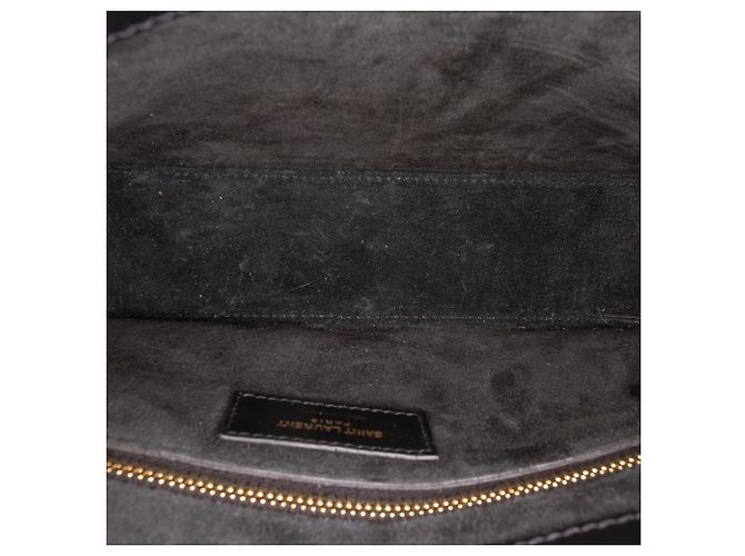 Saint Laurent Mini Le 5 a 7 in vernice nero - vista 4