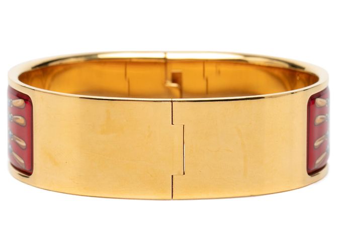 Hermès Red Wide Enamel Emaille Loquet Armband GM - Ansicht 3