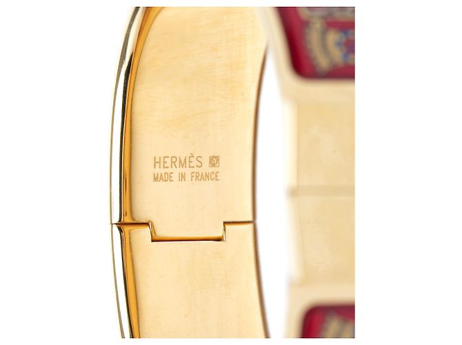 Hermès Red Wide Enamel Emaille Loquet Armband GM - Ansicht 4
