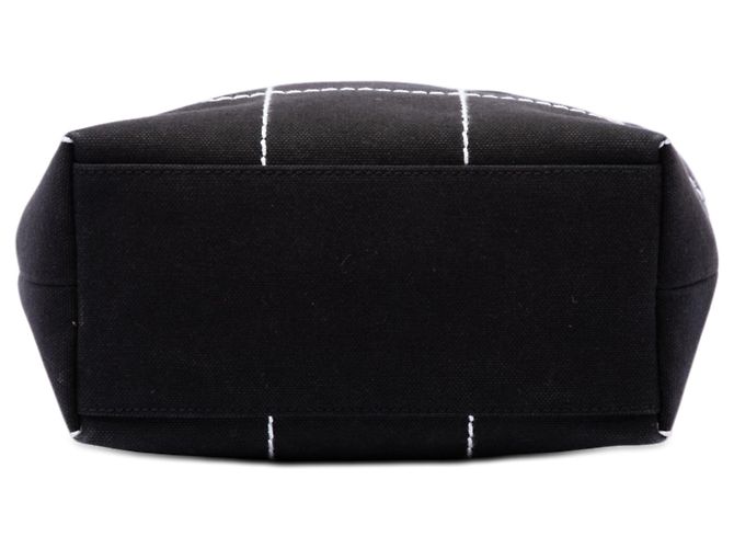Tote Chanel Black Small CC Chocolate Bar Canvas Nero - vista 3
