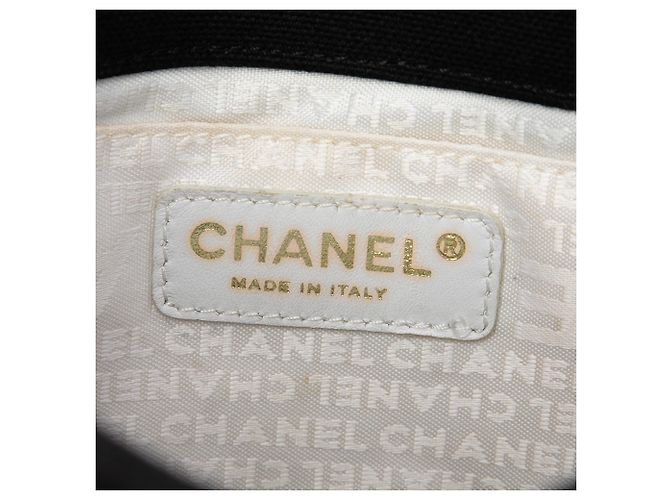 Tote Chanel Black Small CC Chocolate Bar Canvas Nero - vista 5