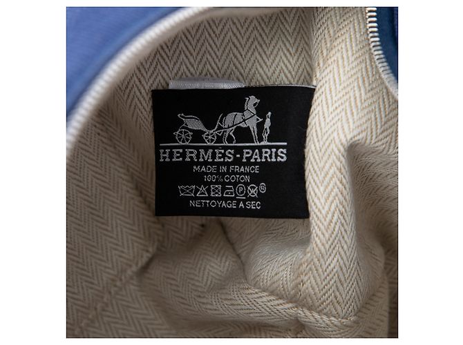 Custodia Hermès Blue Small Toile Bride A Brac Blu scuro - vista 5