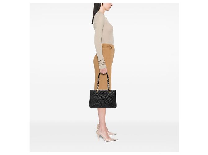 Tote Grand Shopping in Caviar Nero Chanel - vista 6