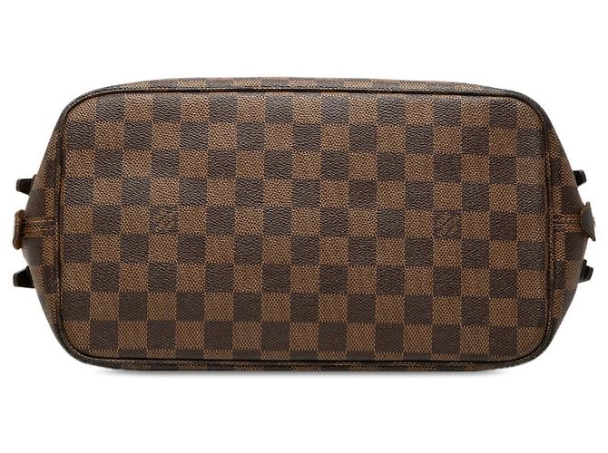Louis Vuitton Cabas Rivington in Damier Ebene marrone - vista 3