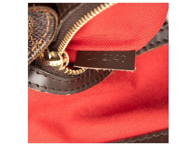 Louis Vuitton Cabas Rivington in Damier Ebene marrone - vista 6