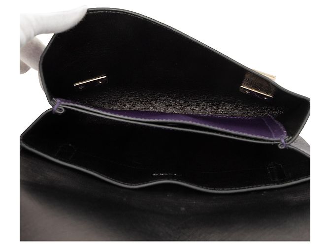 Prada Borsa a tracolla con chiusura Twist Lock in pelle Saffiano viola Porpora Viola scuro - vista 4
