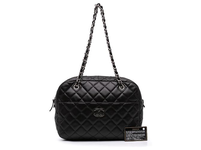 Chanel Black CC gesteppte Lammfell Camera Bag Schwarz - Ansicht 7