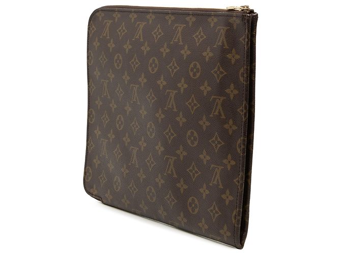 Louis Vuitton Marrone Monogram Poche Documents Portfolio 30 - vista 2