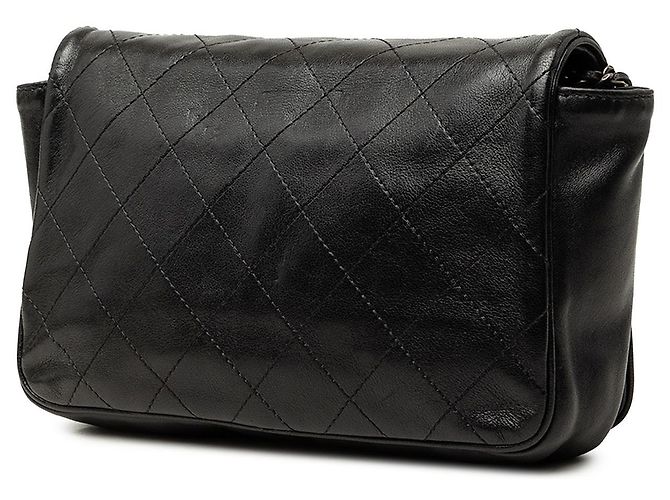 Chanel Black CC gestepptes Lammleder Wallet on Chain Schwarz - Ansicht 2