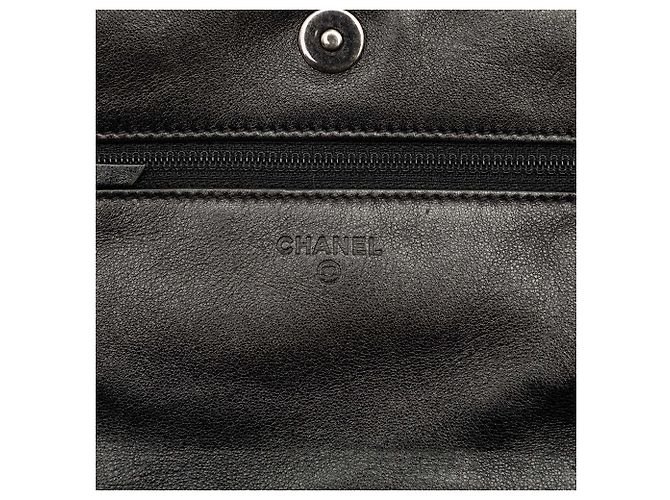 Chanel Black CC gestepptes Lammleder Wallet on Chain Schwarz - Ansicht 5