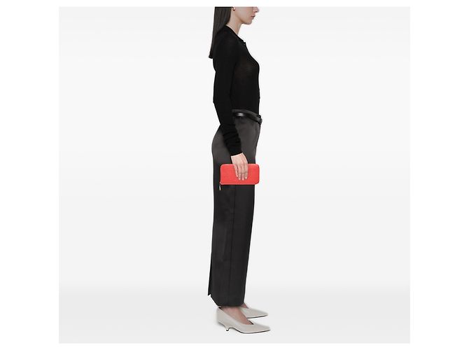 Cartera larga Hermès Red Epsom Azap Silk Roja - vista 7
