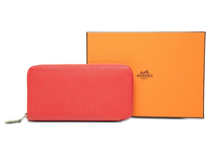 Cartera larga Hermès Red Epsom Azap Silk Roja - vista 8