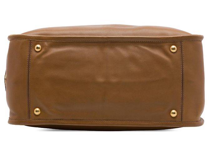 Prada Brown City Calf Frame Top Handle Tote Braun - Ansicht 3