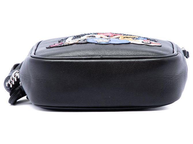Borsa a tracolla Love Blogger in nappa ricamata nera Saint Laurent Mini Nero - vista 3