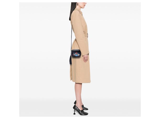 Borsa a tracolla Love Blogger in nappa ricamata nera Saint Laurent Mini Nero - vista 6