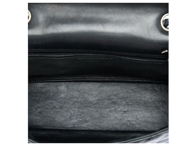 Chanel Black Jumbo Classic Patent Single Flap Nero - vista 4