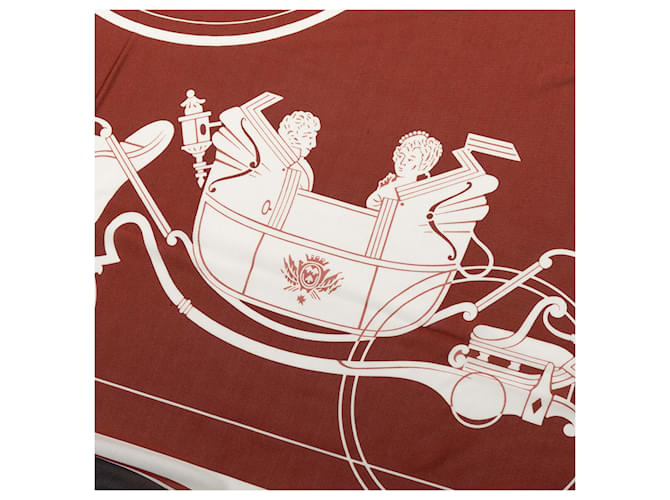 Hermès Seidentuch braun Ex Libris Fluide - Ansicht 6