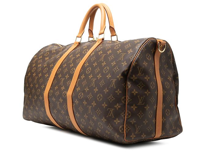 Louis Vuitton Marrone Monogram Keepall Bandouliere 55 - vista 2