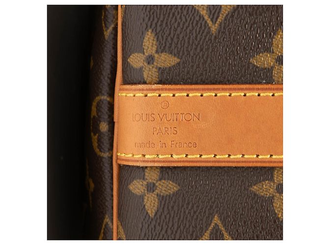 Louis Vuitton Marrone Monogram Keepall Bandouliere 55 - vista 5