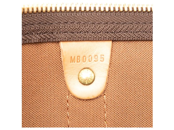 Louis Vuitton Marrone Monogram Keepall Bandouliere 55 - vista 6