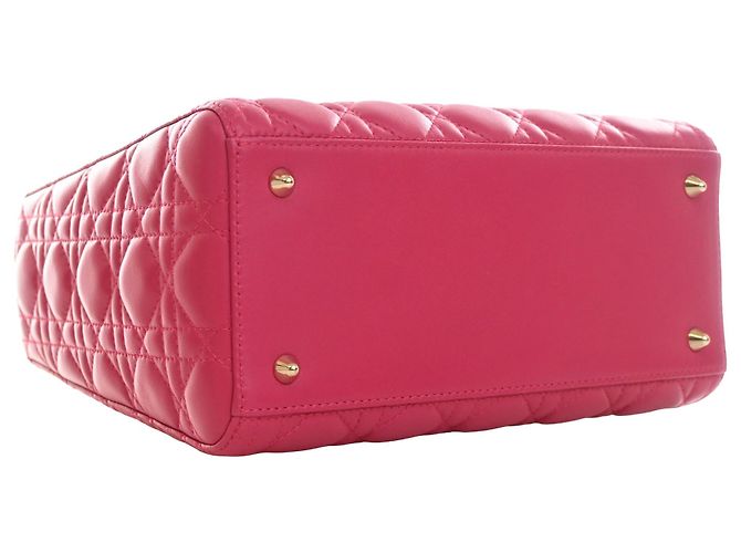 Lady Dior aus Lammleder Cannage in Rosa, Größe Medium Pink - Ansicht 10