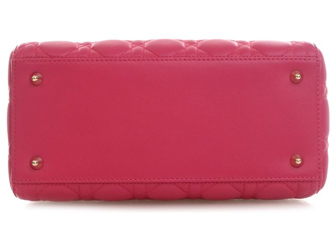 Lady Dior aus Lammleder Cannage in Rosa, Größe Medium Pink - Ansicht 3