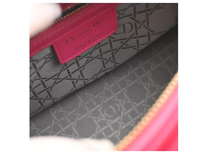 Lady Dior aus Lammleder Cannage in Rosa, Größe Medium Pink - Ansicht 4