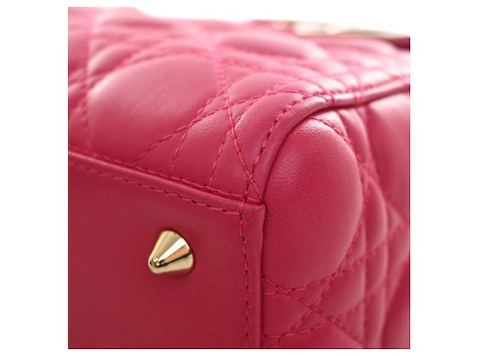 Lady Dior aus Lammleder Cannage in Rosa, Größe Medium Pink - Ansicht 6