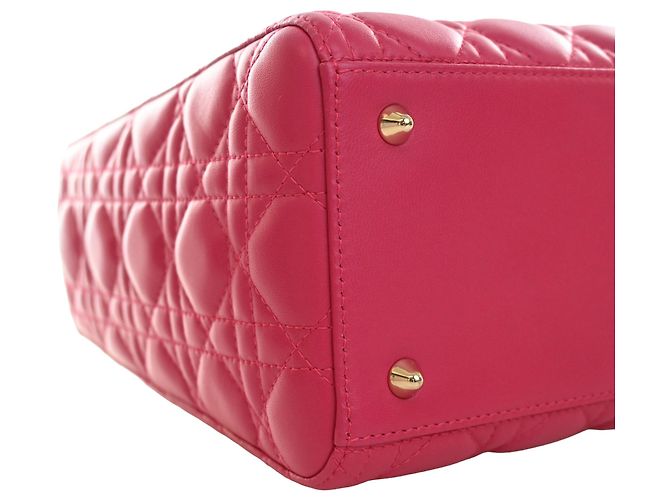 Lady Dior aus Lammleder Cannage in Rosa, Größe Medium Pink - Ansicht 8