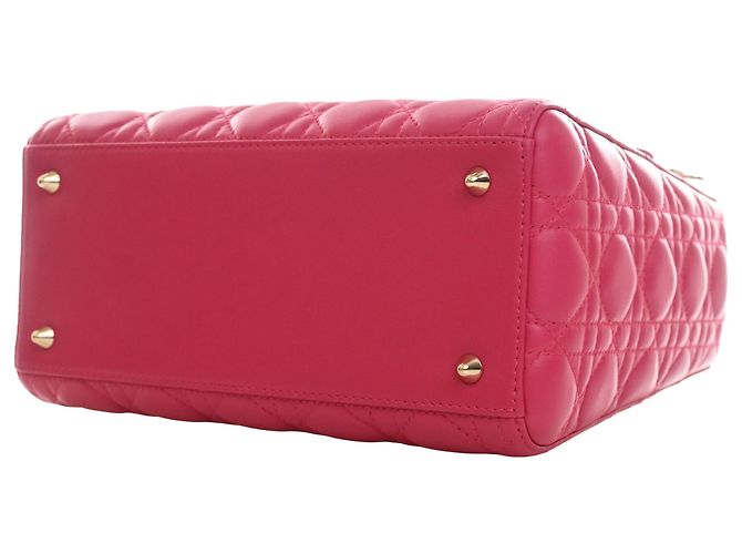 Lady Dior aus Lammleder Cannage in Rosa, Größe Medium Pink - Ansicht 9