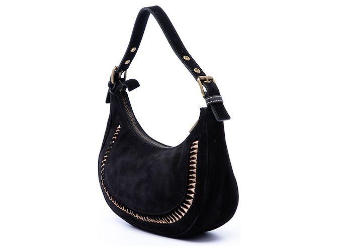 Céline Borsa a tracolla Ava in scamosciato nero Celine - vista 2