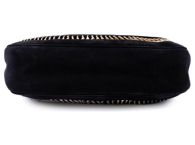 Céline Borsa a tracolla Ava in scamosciato nero Celine - vista 3