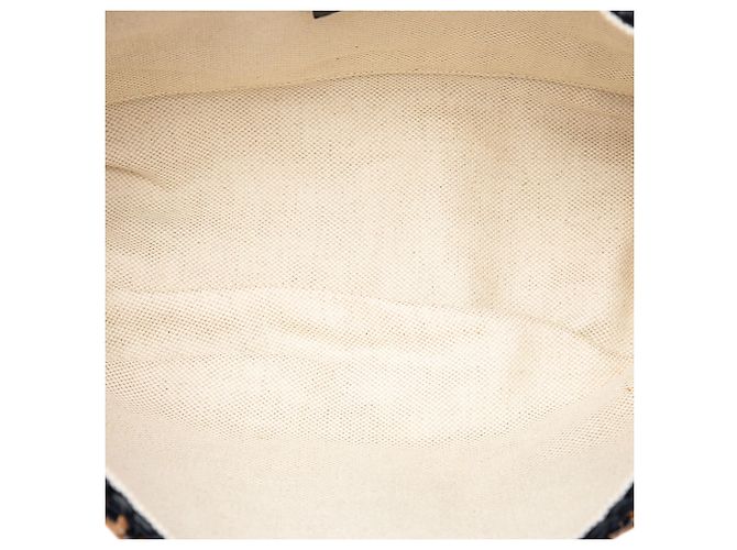 Gucci Beige Small GG Marmont in Raffia a tracolla - vista 4
