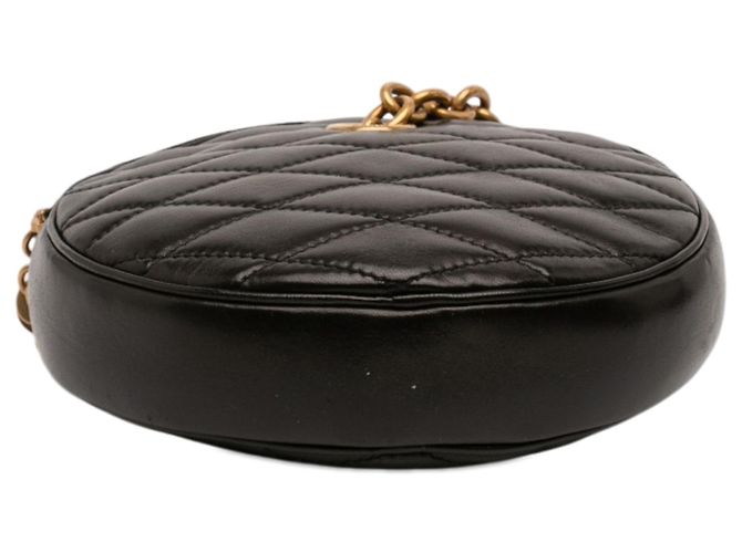 Borsa a tracolla Saint Laurent Black Quilted Le Maillon Round Tassel Chain Crossbody Nero - vista 3