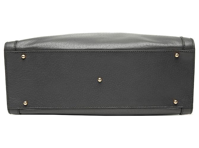 Gucci Black Medium Leather Bamboo Diana Tote Schwarz - Ansicht 3