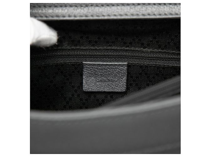 Gucci Black Medium Leather Bamboo Diana Tote Schwarz - Ansicht 5