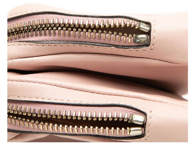 Valentino Pink Leather Rockstud Double Zip Crossbody - view 7