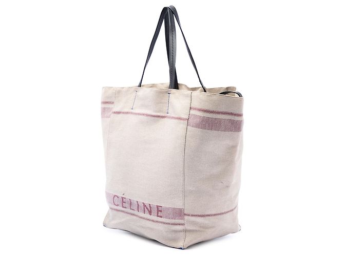 Céline Celine Tote Phantom de lona marrón, tamaño Medium Castaño Beige - vista 2