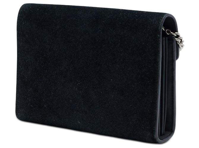 Gucci Dionysus Wallet on Chain aus schwarzem Wildleder - Ansicht 2