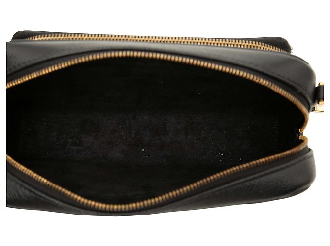 Pochette Caro Double in pelle di vitello granulata nera Dior Nero - vista 4