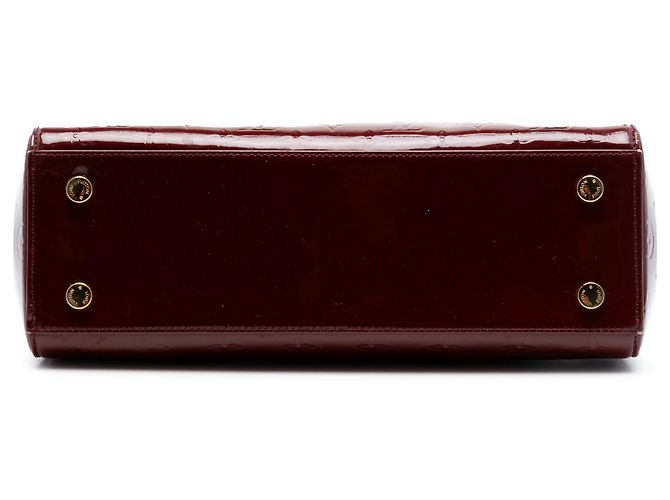 Louis Vuitton Red Monogram Vernis Brea MM Rosso Bordò - vista 3