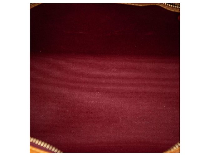 Louis Vuitton Red Monogram Vernis Brea MM Rosso Bordò - vista 4