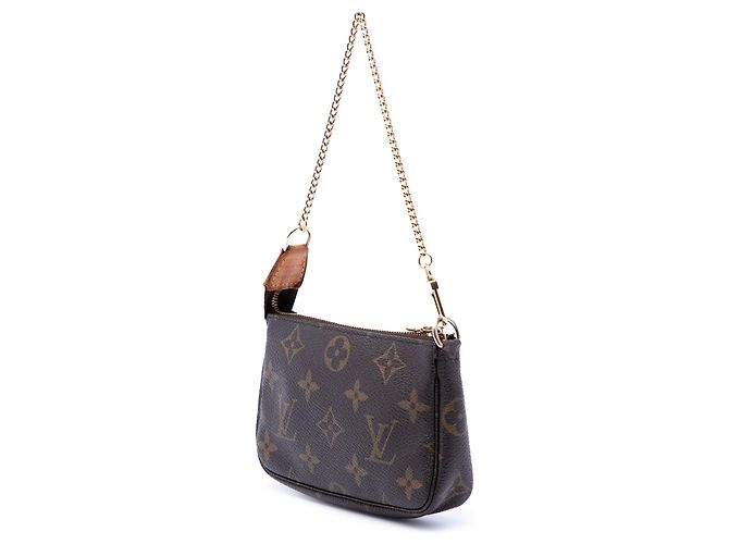 Louis Vuitton Marrón Monogram Mini Pochette Accessoires Castaño - vista 2