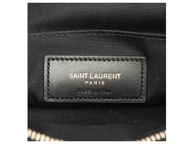 Clutch Rive Gauche in rafia beige Saint Laurent - vista 5
