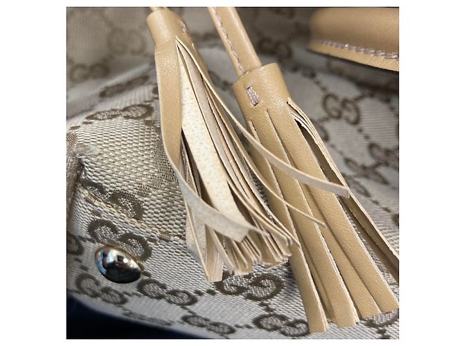 Gucci Beige GG Canvas Web Tassel Tote - Ansicht 6