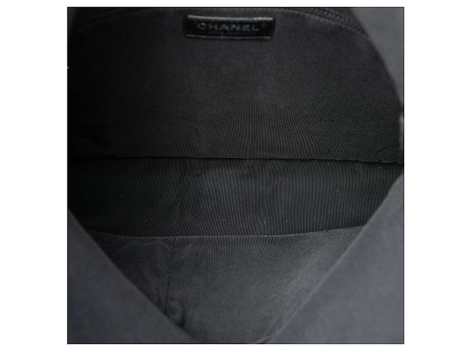 Clutch Grip in agnello trapuntato nero Chanel - vista 4